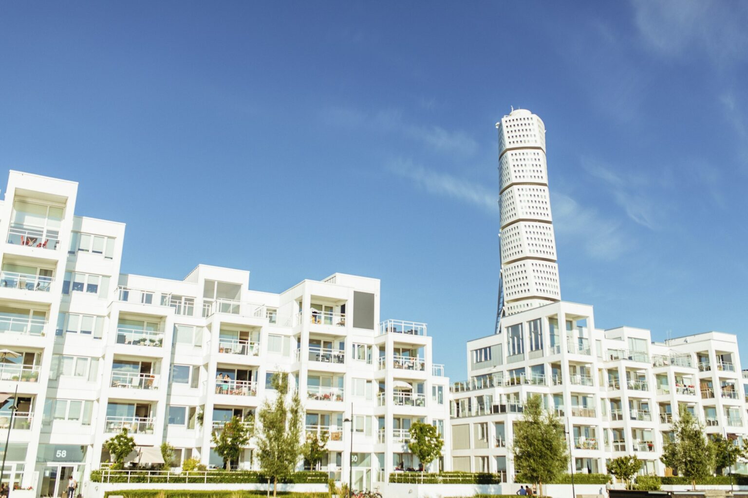 Exterior of apartment building